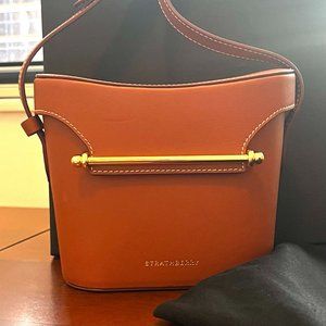 Strathberry Safari Small Crossbody Bag - Chestnut w/ Vanilla Stitch